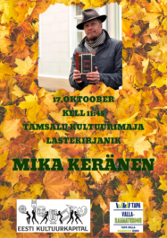 Kohtumine lastekirjani Mika Keräneniga, plakat