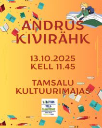 Tamsalu raamatukogu kutsel tuleb lastele tuleb külla kirjanik Andrus Kivirähk
