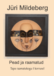 Jüri Mildebergi näituse „Pead ja raamatud“ plakat